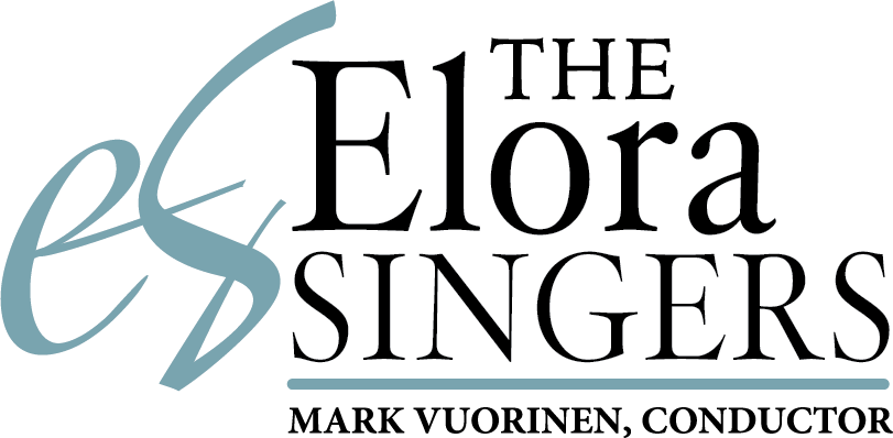 Elora Singers Logo - Horizontal - Blue & Black - Mark